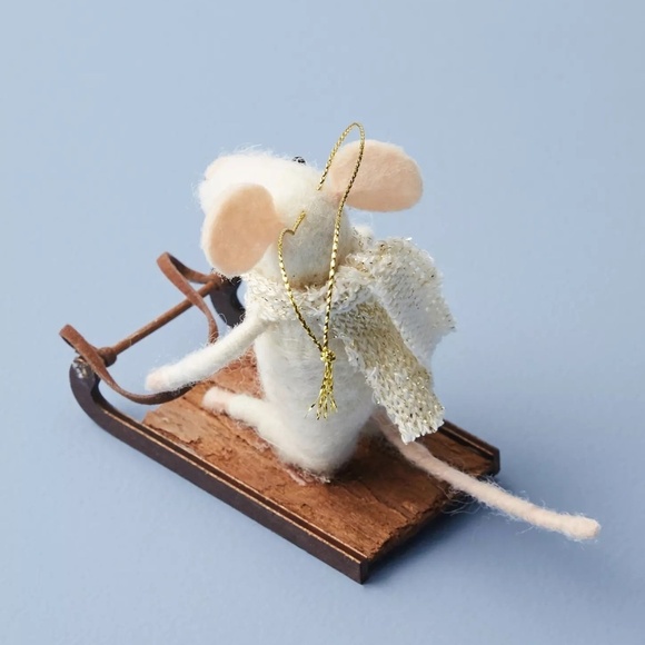 NWT Anthropologie Sledding Mouse Ornament Rare Out of Stock - Picture 8 of 8
